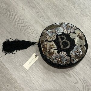Anthropologie x Anna Harlow Russo Sequined Initial Handbag in Letter B